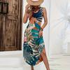 Womens Summer Dresses 2025 Loose V Neck Sleeveless Sundresses Beach Swimsuit Coverup with Pockets Casual Tank Maxi