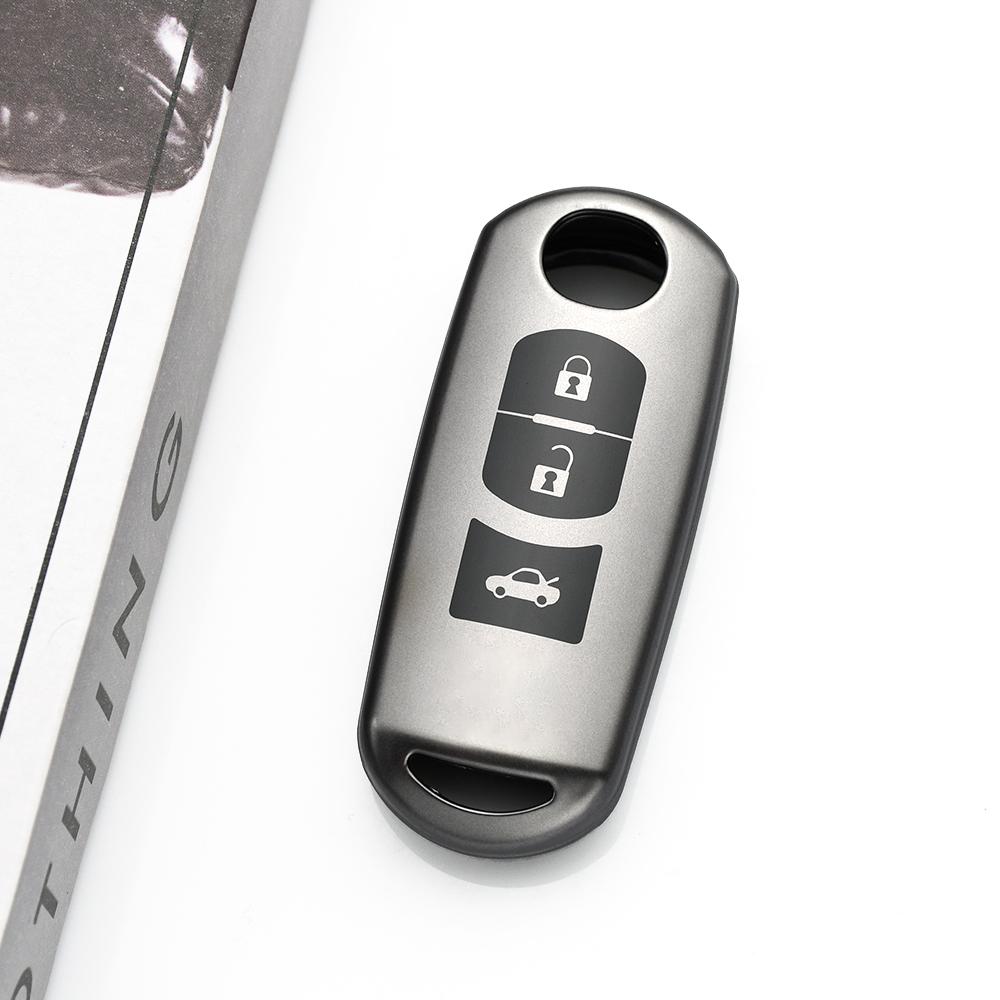 2/3/4 Tasten Gun Grey TPU Schlüssellos Für Mazda CX7 CX-9 3 4 CX30 2 3 6 Demio Atenza Axela CX-5 CX5 CX-3 Auto Schlüsselhülle Abdeckung