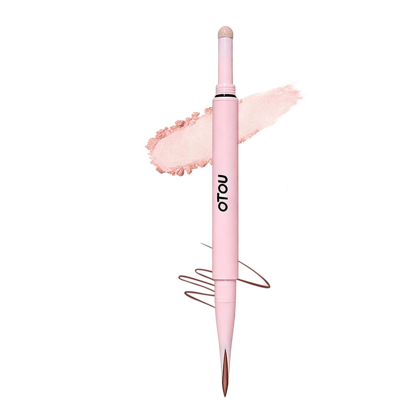INTOPOP Tear Bag Pencil Double Line Expert, 2-in-1, Natural Pearlescent, Waterproof, Sweatproof, Smudge-Resistant, Eye Makeup, Apricot (01-Apricot) -