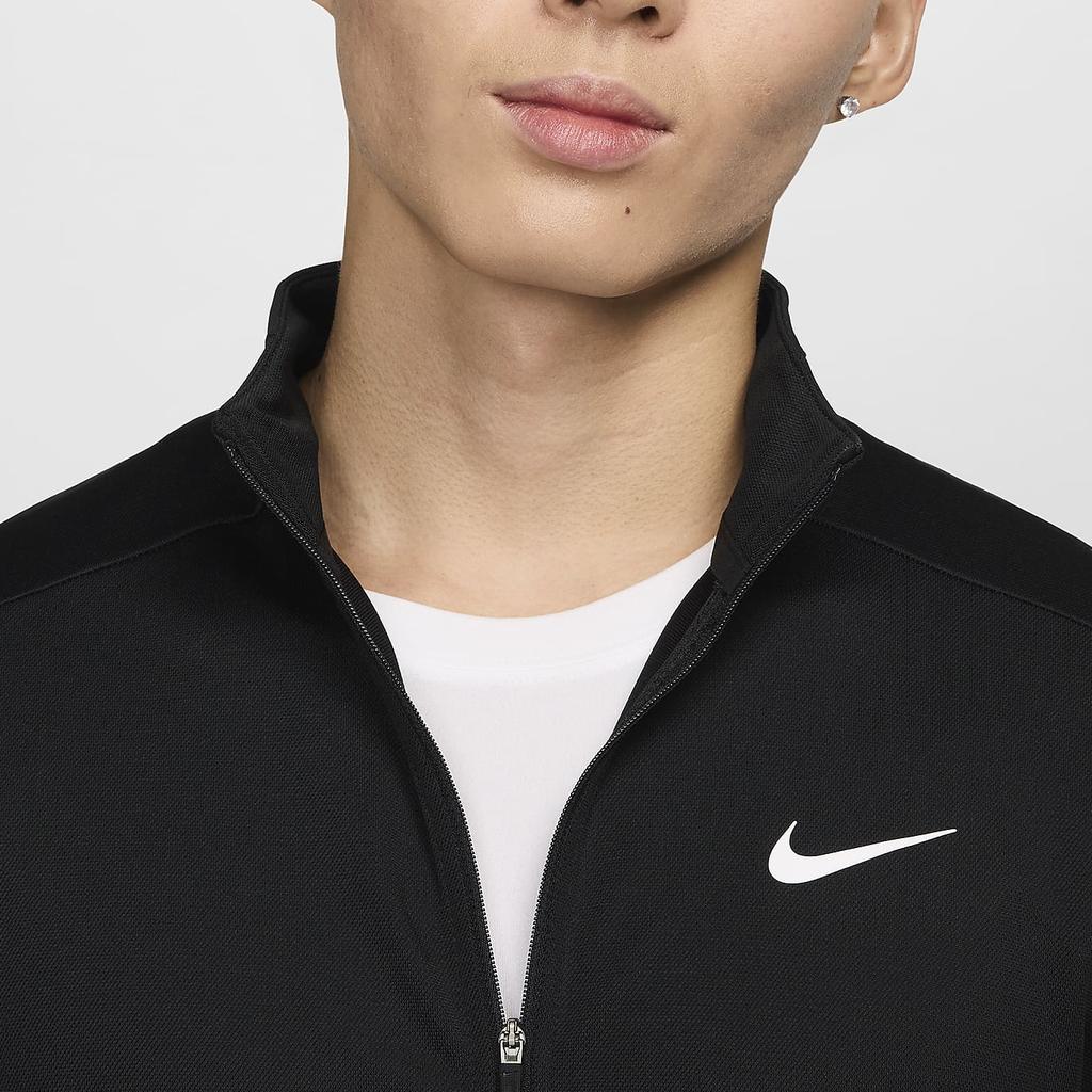 Nike Solid Color Comfortable Soft Knitted Versatile Jacket Men Jackets Black FV8963-010