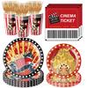 Movie Themed Party Supplies Movie Party Decoration Banner Pull Flag Arrangement Tableware Paper Plates Paper Cups Paper Towels