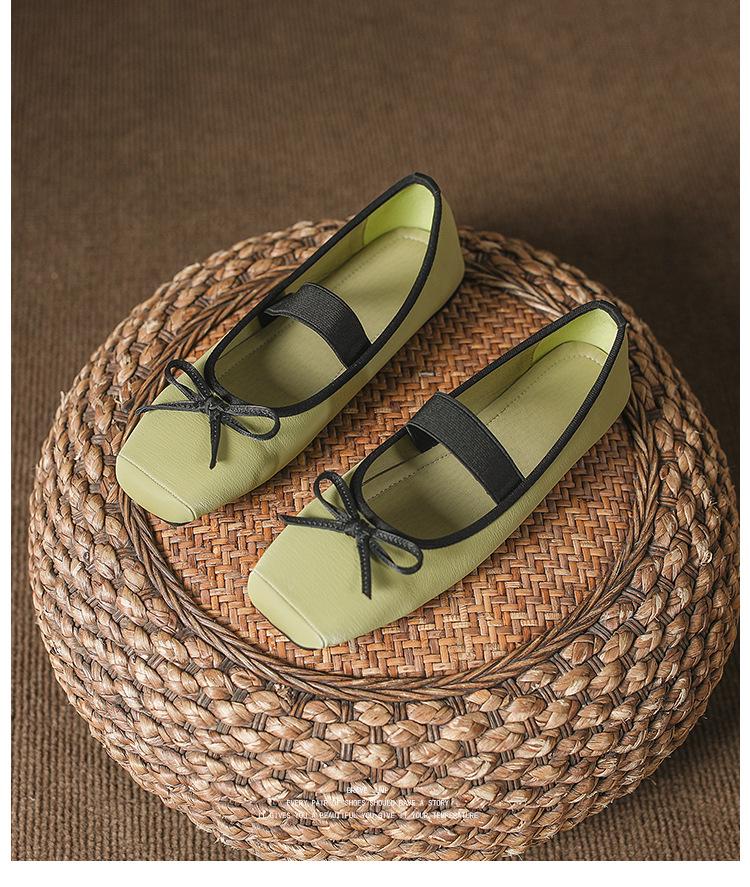 

Весенние балетки с квадратным носком и бантом, 2024 36