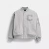Coach Canvas Varsity Jacket Light Grey