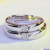 Classic Korean Wedding Jewelry Diamond Couple Ring for Men and Women