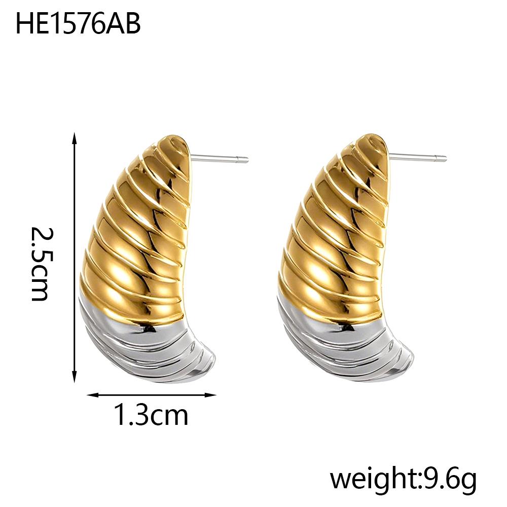 

CARLIDANA Hypoallergenic Geometric Earrings Set Mixed Color Gold Plated Stainless Steel Fashion Stud Earrings Jewelry for Women