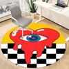 1pc Heart Eye Office Round Area Rug, Indoor Mat Suitable for Under Office Chairs Home Decor163