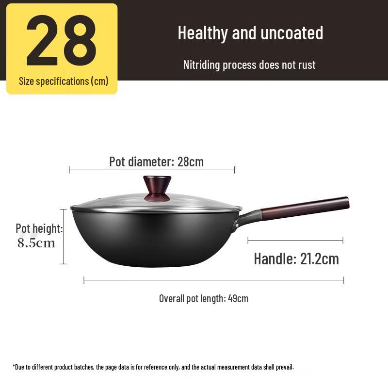COOKER KING Cast Iron Flat Bottom Wok