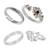 Pack of 2 Grandmaster Demonic Cultivation Jewelry Unisex Couple Rings Exquisite Alloy Accessories for Anime Enthusiasts