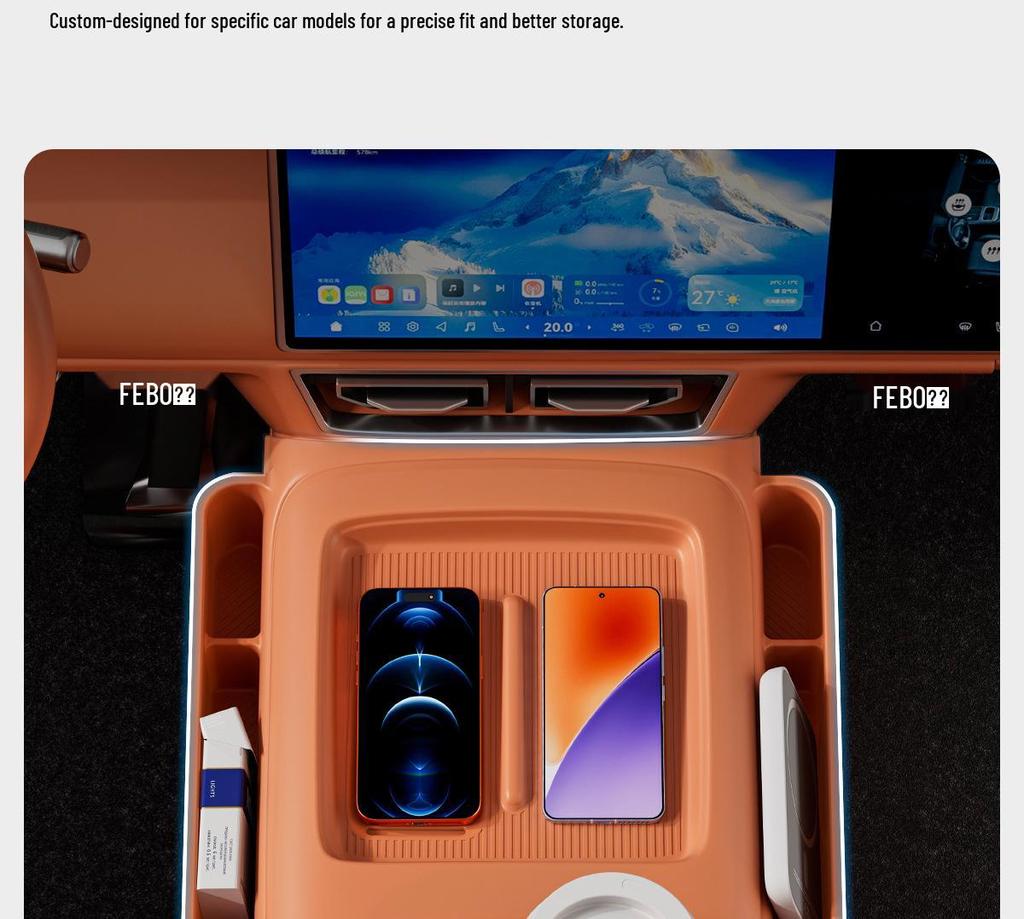 Changan 25 Models Deep Blue S09 Center Console Silicone Wireless Charging Anti-Slip Storage Pad