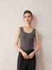Women's Ribbed U-Neck Wool Camisole – Slimming, Stylish, Versatile Knit Sleeveless Top for Autumn and Winter