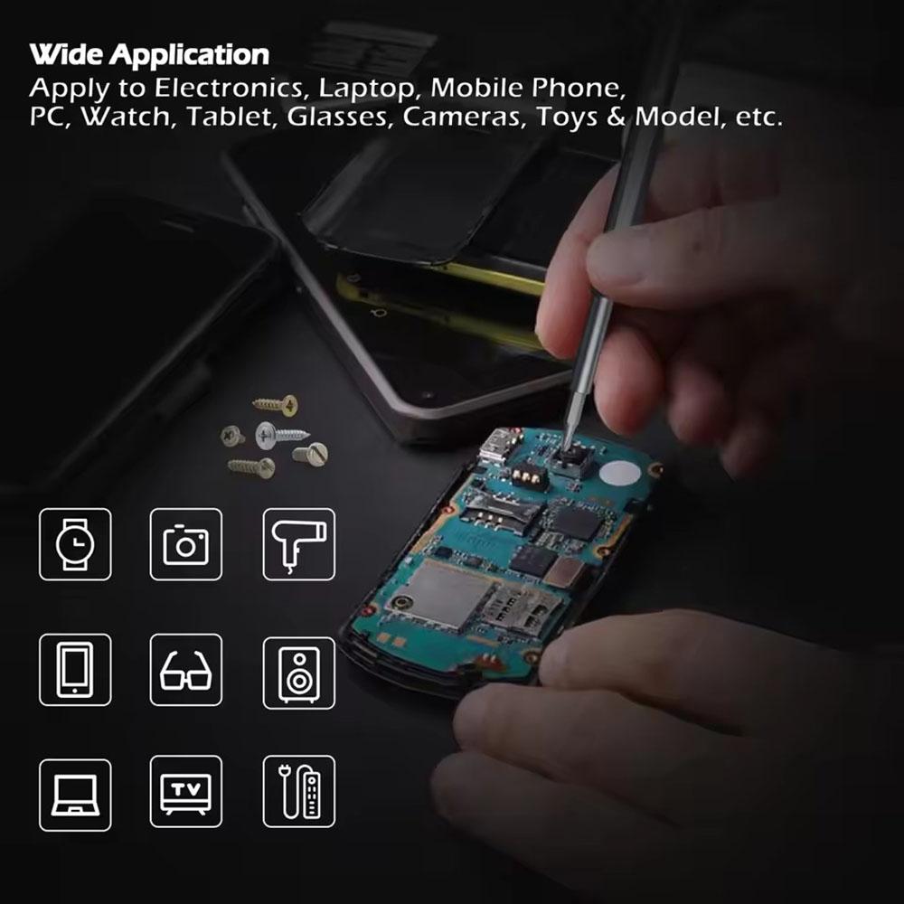 25 in 1 Precision Screwdriver Set, Flat Head Hexagonal Magnetic Screwdriver Head for iPhone, PC, Watches