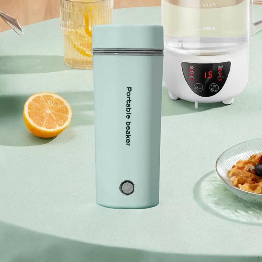 Portable Electric Kettle Leakproof Travel for Traveling Auto Car Home White