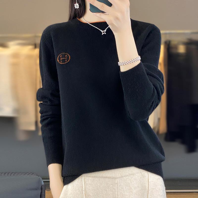 

Neck Sweater for Women In Autumn and Winter Style, Fashionable, Loose and Versatile Cashmere Knitted Base Shirt, Warm and Skin-friendly Sweater XXL
