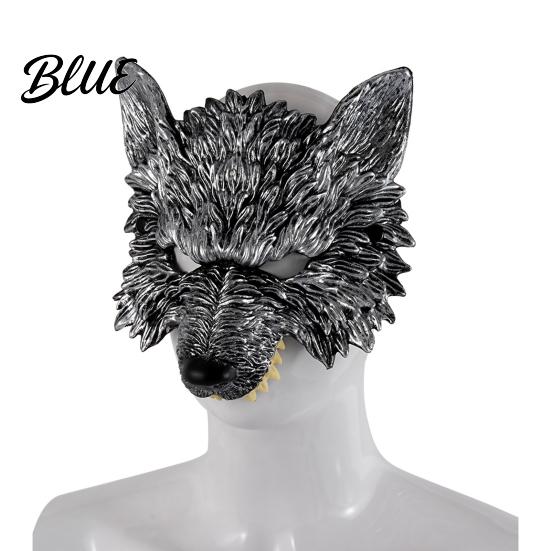 Flexible Cushioning Mask 3D Wolf Head Mask High Elastic Lightweight Comfortable Werewolf Detailed Headgear Costume with Adjustable Strap for
