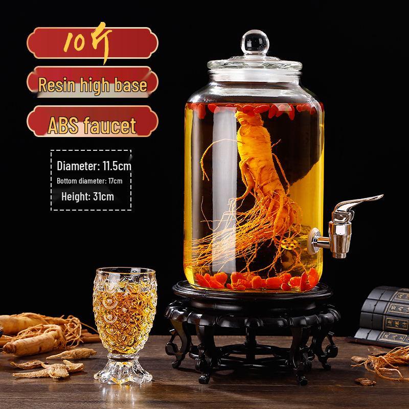 Glas-Infusionsbehälter mit Zapfhahn: 10-20 Jin Versiegelte Enzym- und Kimchi-Weinlagerung