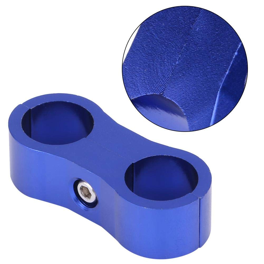 Qiilu Hose Separator Tubing Separator Clamp Fitting Aluminum Alloy 2pcs 4.4*1.9cm AN6 Cable Clips Resistant Fixing Replacement