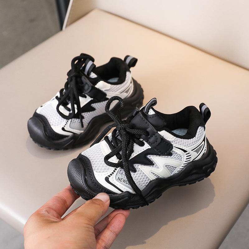 Spring Autumn Kids Chunky Sneakers Mesh Breathable Soft Sole Running Shoes For Boys Girls Student Sports Trainers