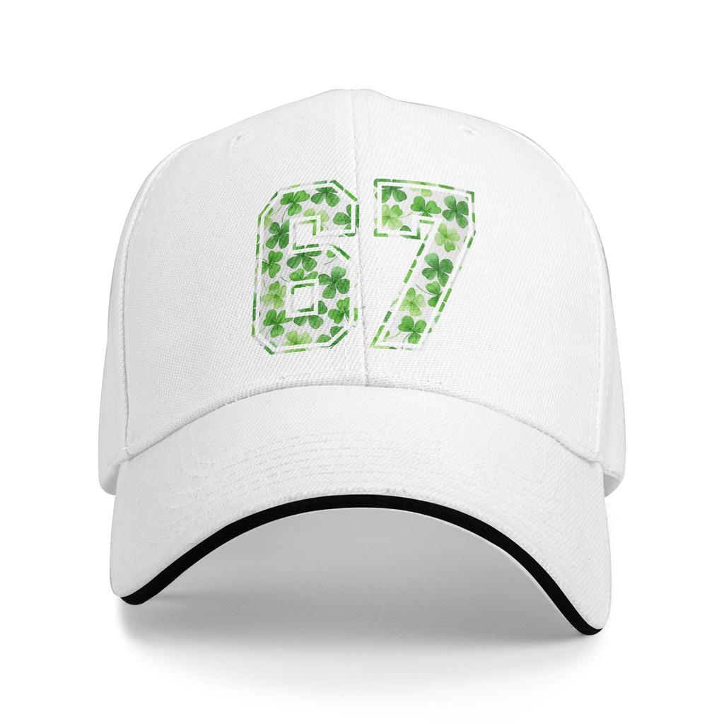 Six Seven Meme 67 St Patricks Day Shamrock 6 7 Meme Casual Baseball Cap Outdoor Sport Trucker Hat Summer Sun Men Snapback Cap