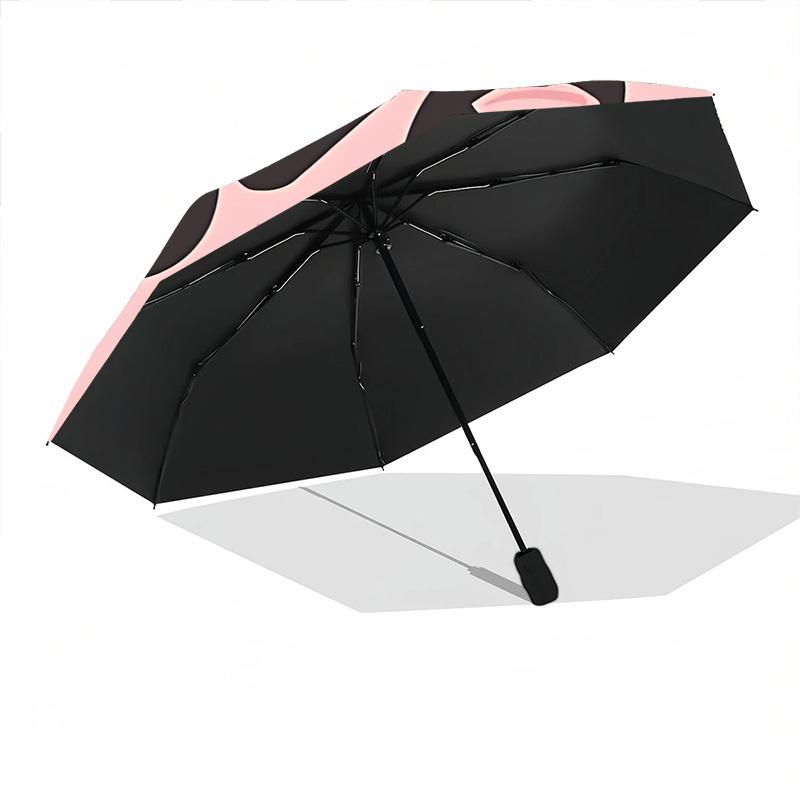 1pc Love Heart Automatic Opening/Closing Umbrella with Operation & Windproof Canopy - Folding Design, Holiday Gift Yy260225191