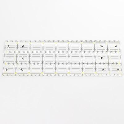 Stoffschneidelineal, 45 cm x 15 cm, Dicke 3 mm, zweifarbig, großes rechteckiges Nählineal