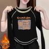 Women's Double-Sided German Velvet Long-Sleeve T-Shirt - 2024 New Autumn/Winter Versatile Chic Top