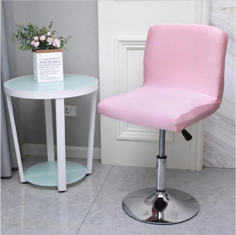 Bar Stool Chair Cover Low Back Chair Slipover Spandex Seat Case Elastic Rotating Lift Office Chair Cover Dining Seat Protector