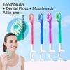1-Pack Foldable Dental Floss Toothbrush Portable And Compact For Travel