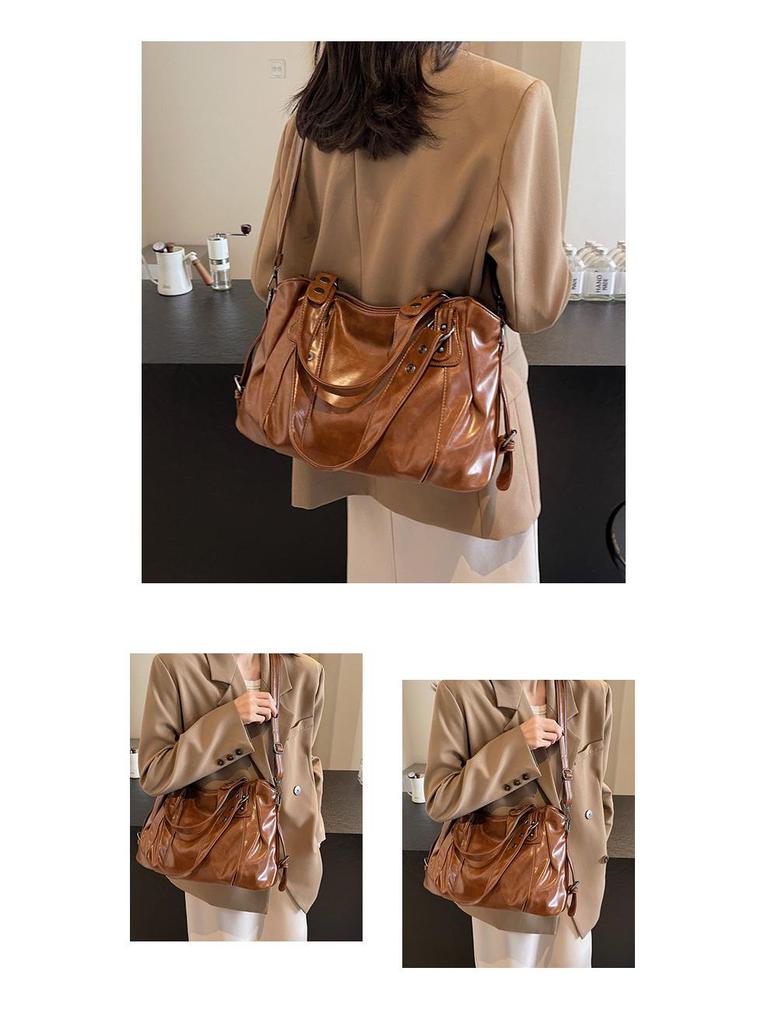 European & American Retro Women's High-End Casual Shoulder Tote - Fashionable, Versatile, Commuting Crossbody Bag