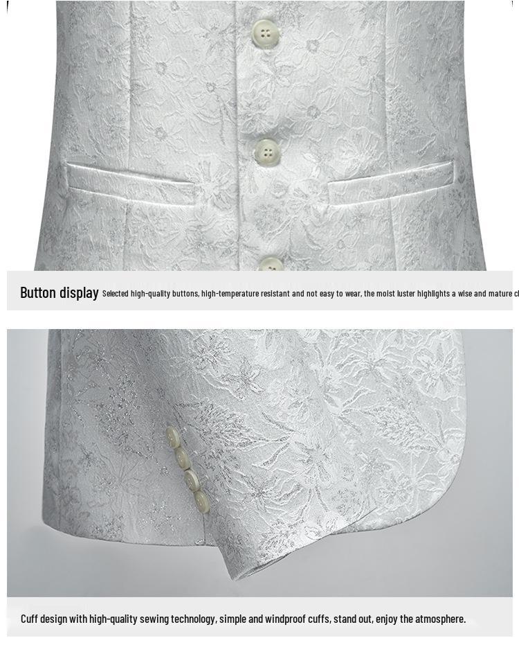 Men's Three-Piece Formal Suit for Evening or Wedding