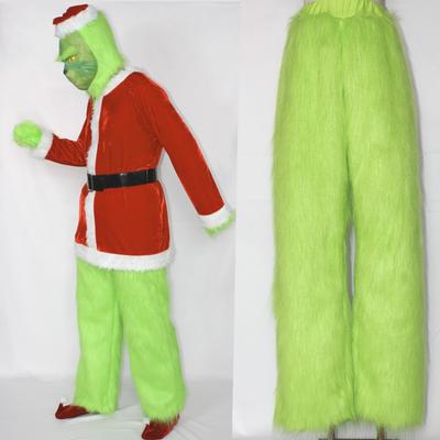 Halloween Cosplay Kostüme COS Grinch Grüne Haare Monster Kleidung Maske Weihnachten Grinch Spielkostüm Dieb Grinch Puppe