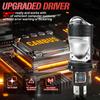 Bullvision 1PC H4 LED Lens Mini Bi Led Projector 800W Headlights CANBUS 9003 HB2 High Low Beam 6000K Motorbike Turbo Lamps