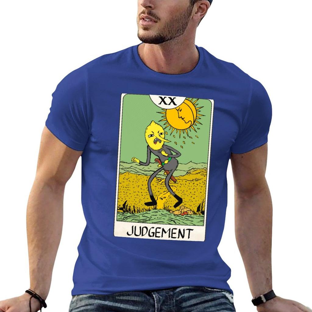 Lemongrab - Tarot Card - Judgement T-Shirt Plain Customs Animal Prinfor Boys Hippie Clothes Shirts Graphic Tee Men