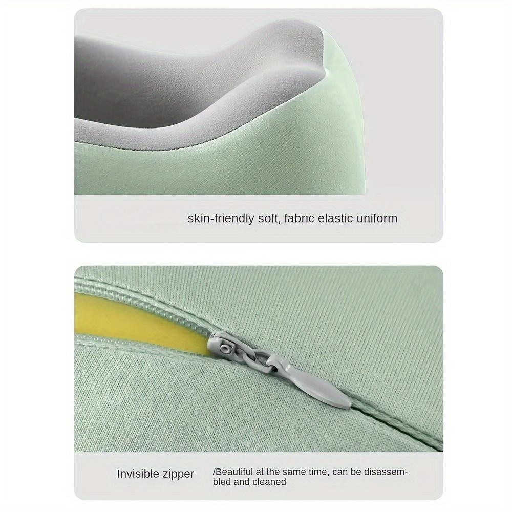 Travel Neck Pillows for Airplane Adults, Memory Foam Neck Support Travelling Pillow with Washable Cotton Pillowcases and Storage Bag, for Car, Train