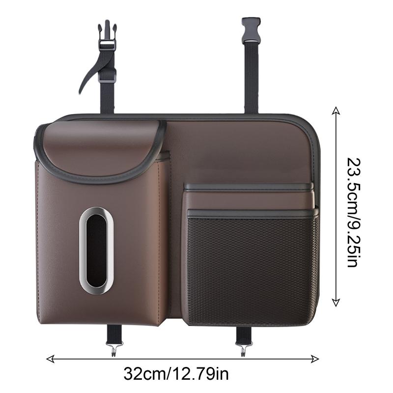 Car Back Seat Trash Bag Back Of Seat SUV Water Bottle Storage Bag Multi-functional Car Portable Waste Can For Paper Towels