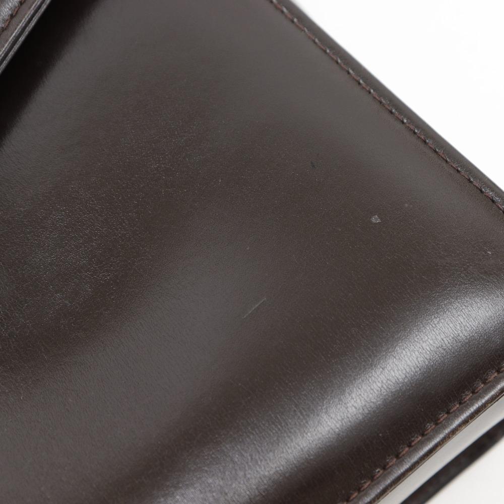 Gucci One Handle Handbag Old Gucci Brown Leather Women Used