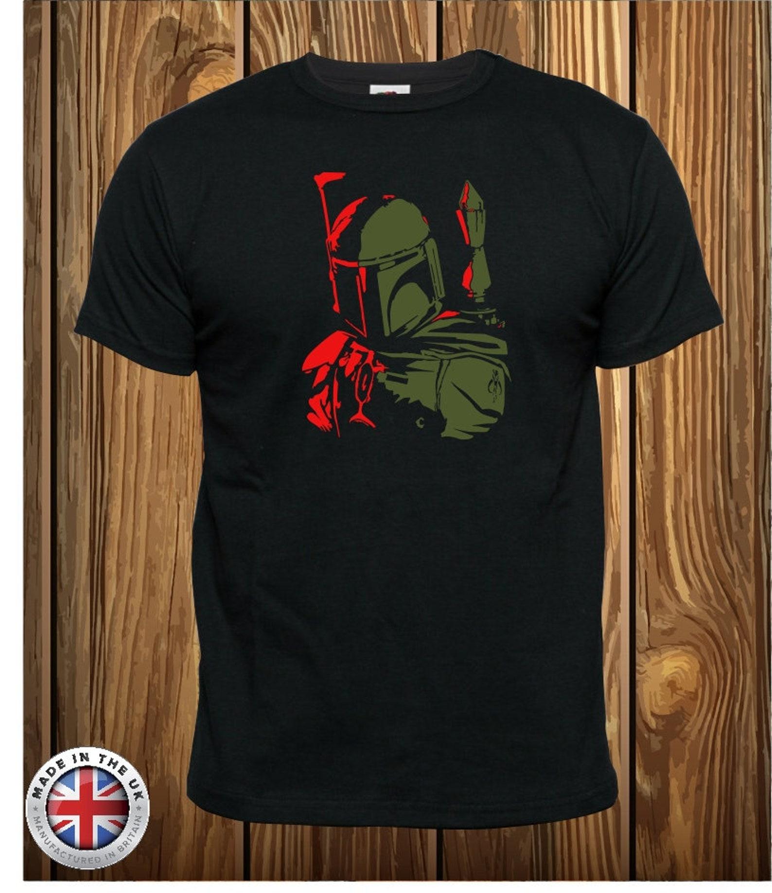 Boba Fett T-Shirt, Star Wars Mandalorian Unisex Tee 4XL