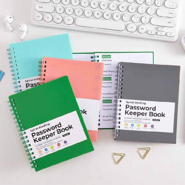 Password Keeper Book Portable Spirals Notebook Password Book with Alphabetical Tabs Office Supplies