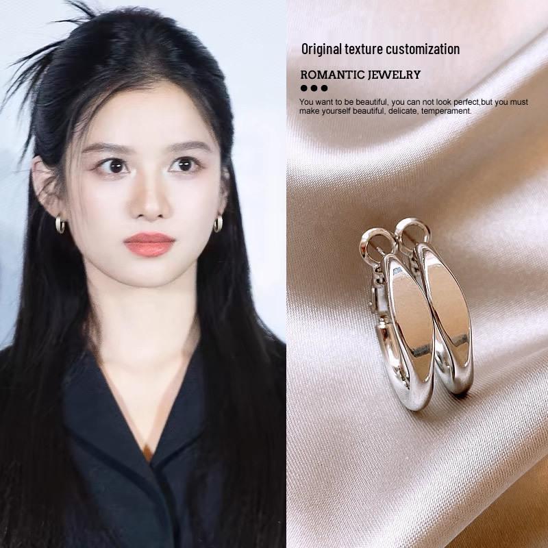Elegant Butterfly Flower Stud Earrings - S925 Silver Needle, High-End and Versatile for Women
