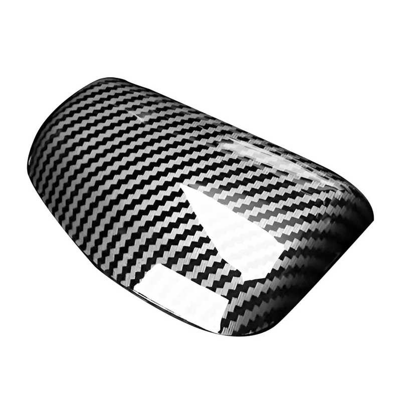 Car Gear Shift Knob Cover Trim Fit For Hyundai Elantra CN7 Tucson Santa Cruz -2024 Black Carbon Fiber Style ABS