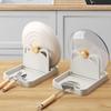 Spoon Rest with Pot Lid Holder for Stove Top Multifunction Kitchen Spatula Rack Versatile Pot Lid Ladle Holder for Countertop