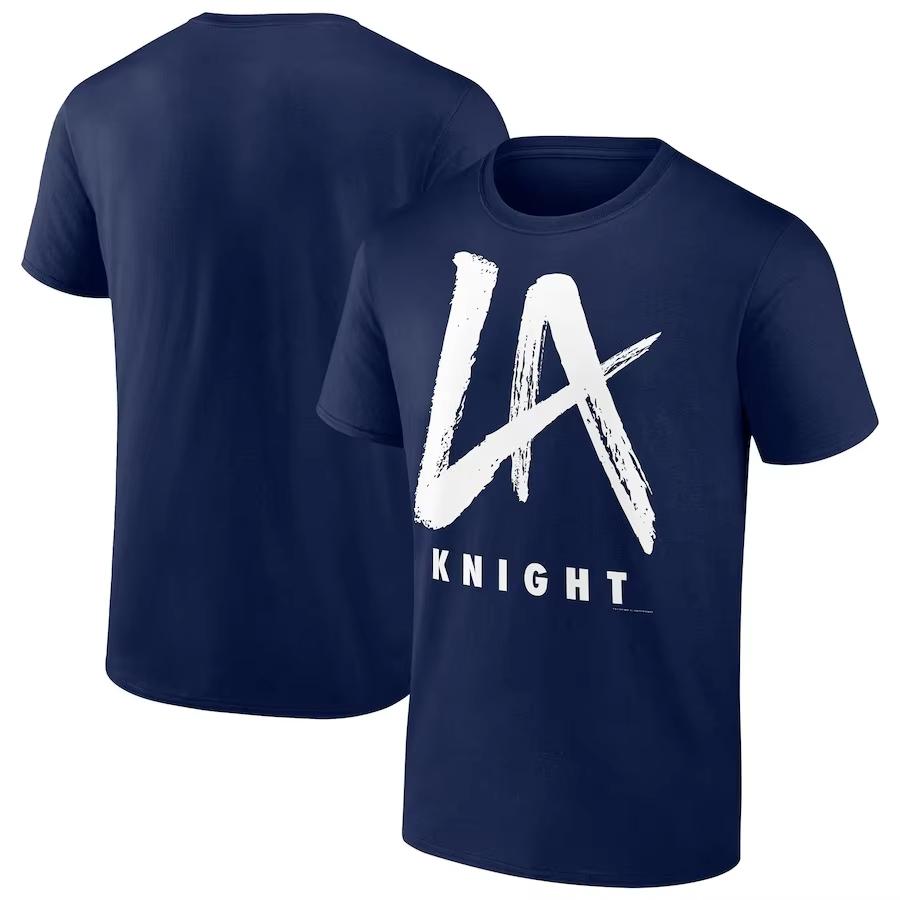 Men's Black LA Knight Big Logo T-Shirt Summer Short Sleeve Women Tee Shirts 2025 New Fashion Sports Children Clothes Tops
