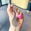 Tennis Metal Delightful Racket Keychain Fashionable Gift For Holidays Festivities And