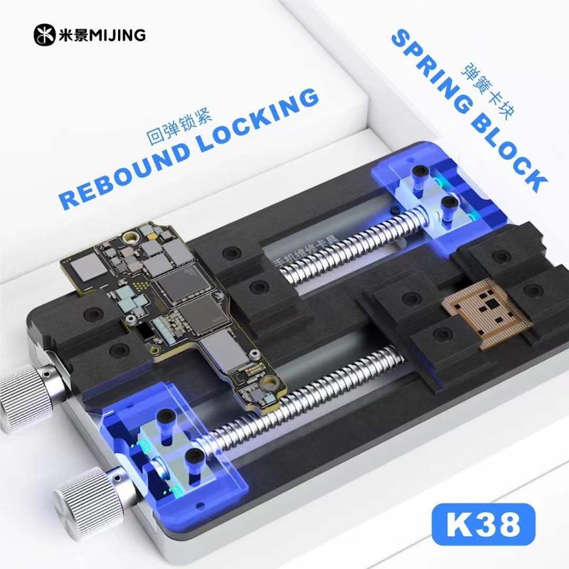 MIJING K38 Universal Motherboard Double-slot Fixed Platform for IC Chip BGA PCB Motherboard Jig Board Holder Phone Repair Tools