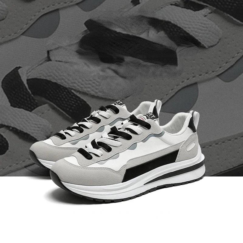 Fashion Platform Sneakers for Men Breathable Casual Shoes Sport  Wedge Men Shoes Walking Shoes Color Matching Shoes Men 2024 New