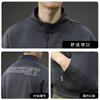 Trendy Brand Heavy Retro Half-Zipper Sweater Men'S Loose Large Size American Sports And Leisure Pullover Long-Sleeved Jacket