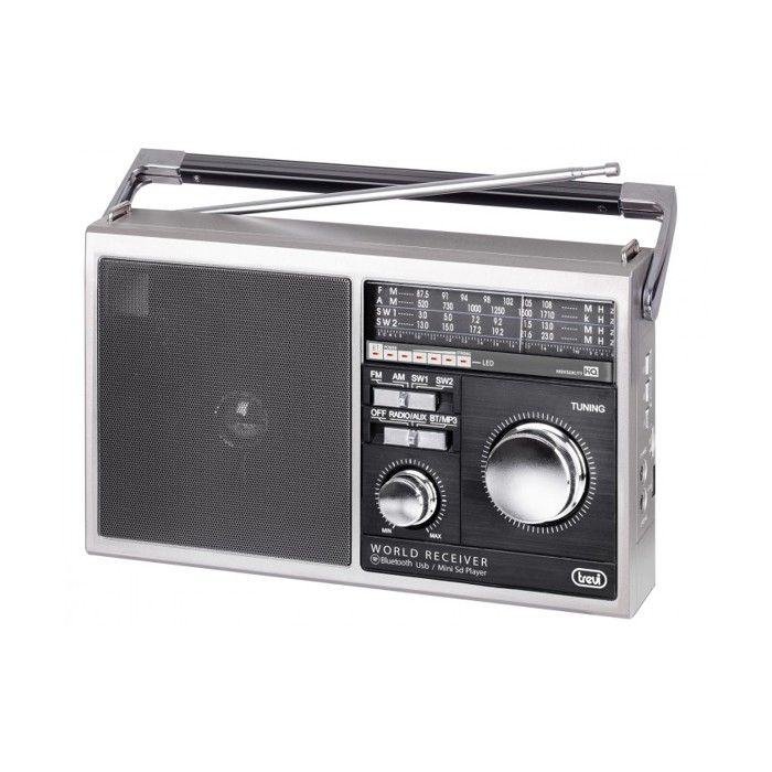 Radio Portable - TREVI - MB 749 W - Multibande AM/FM/SW - USB - Couleur Gris Métallique