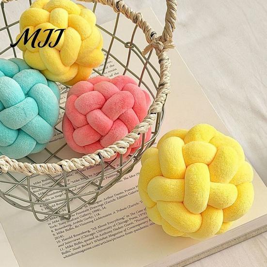 Stylish Creative Throw Pillow Knot Ball Pillow, Round Ball, Soft Knotted Cozy Support for Reading Decorative Cushion Sofa Couch, Modern Bedroom Living