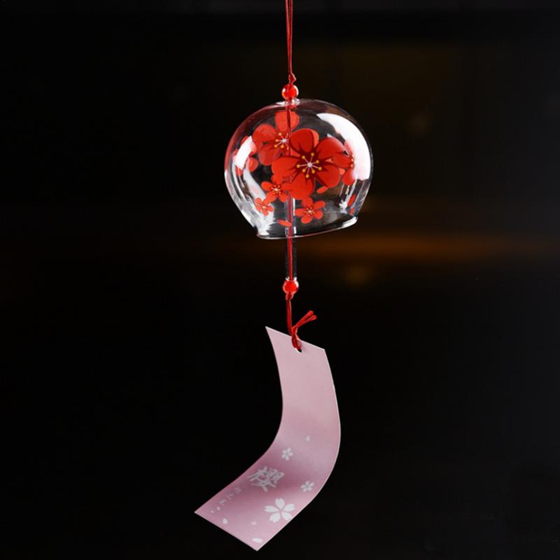 1PC Wind Bell Japan Chimes Handmade Glass Furin Window Hanging Home Office Decortion