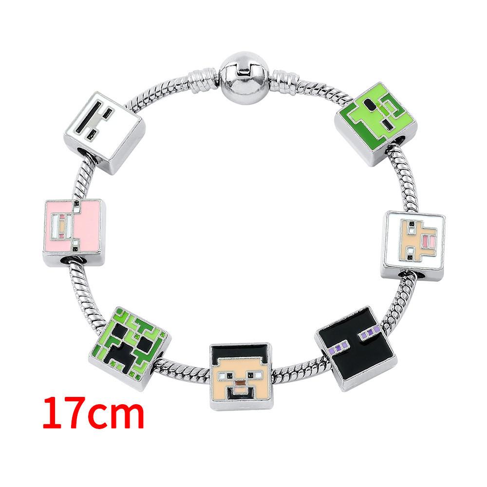 Minecraft Diy Bead Bracelet Kit With Zinc Alloy Charms For Teens And Adults