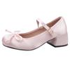 Neue dicke Ferse Schuh elegante Schleife Lolita Schuhe College Girls High Heels Pumps Mode Frauen Sandalen Tanzschuhe Mary Janes Schuhe